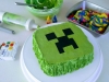 Tie Dye Minecraft birthday cake