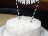 White Coconut Birthday Cake