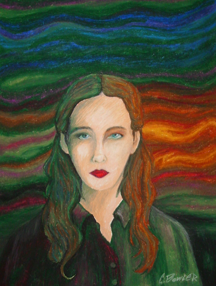 portrait - oil pastel