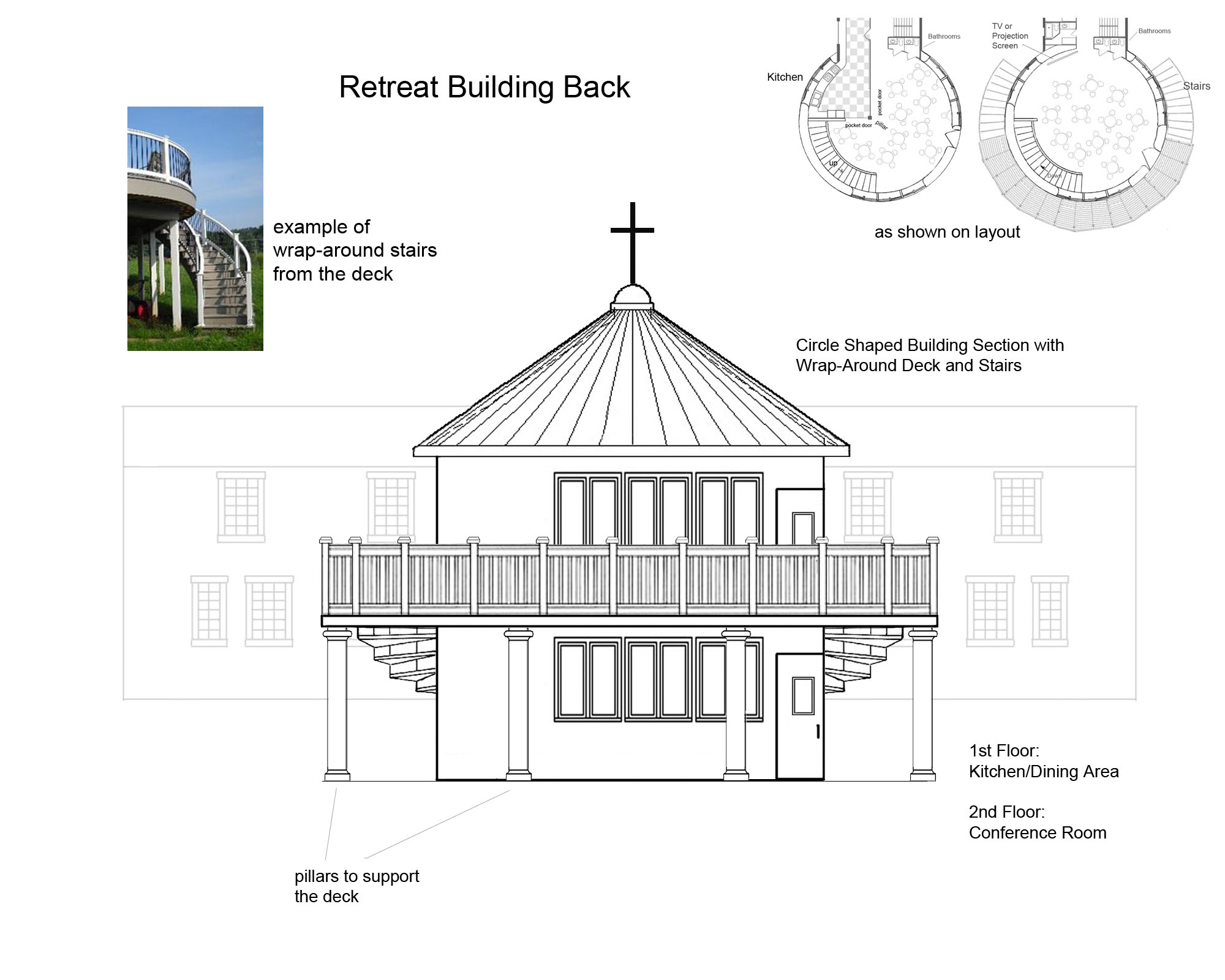 Retreat Building Design (Back)