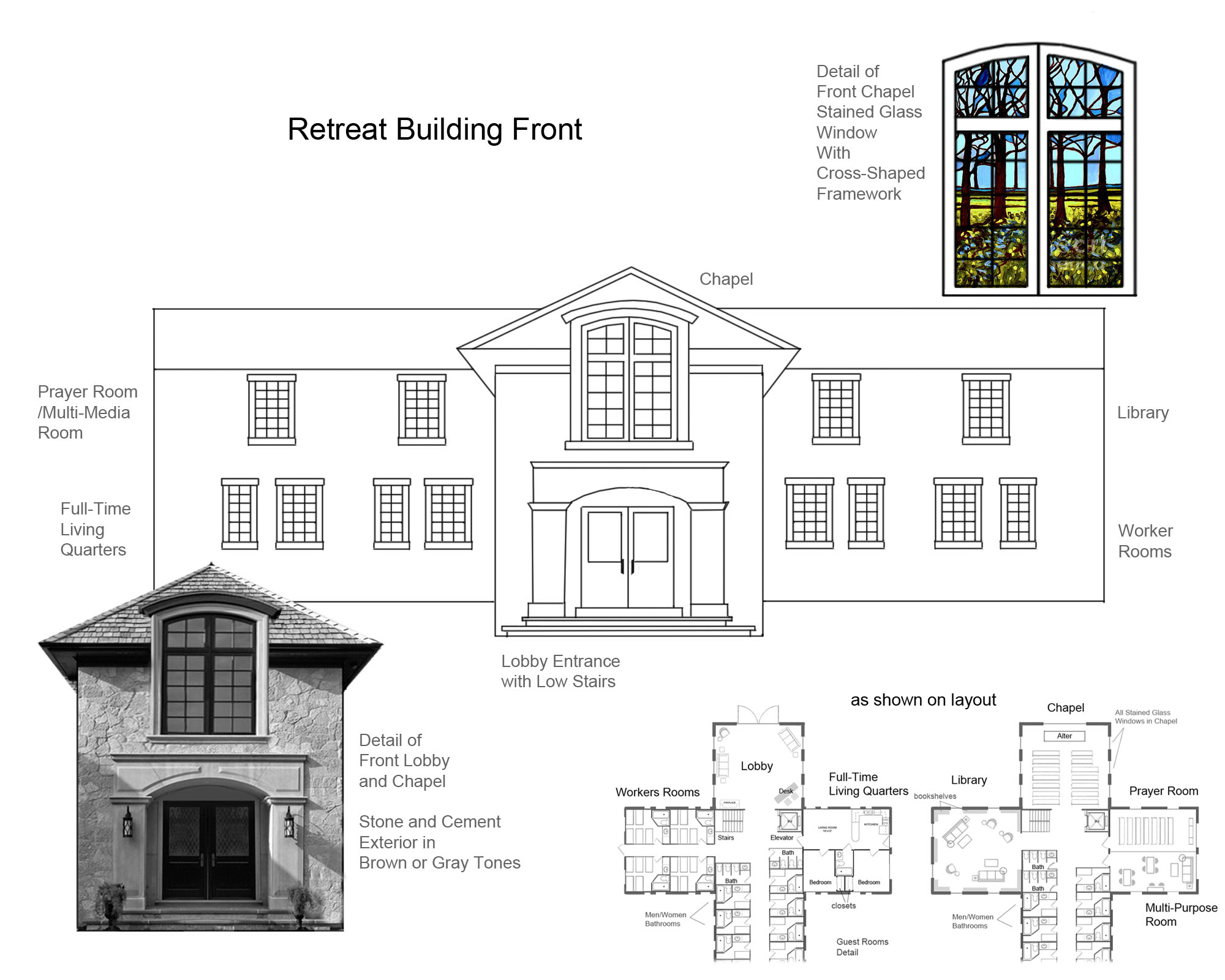 Retreat Building Design (Front)