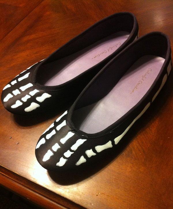 Skeleton Painted Shoes