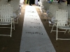 Aisle runner for Justin and Carly's wedding