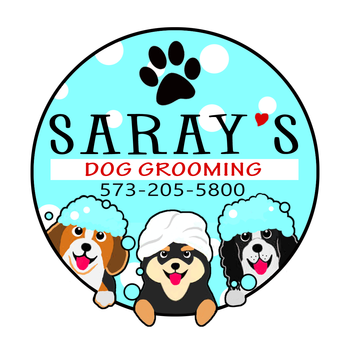 Saray's Dog Grooming Logo 2023