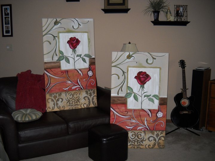 Roses Acrylic Paintings - Set 2011