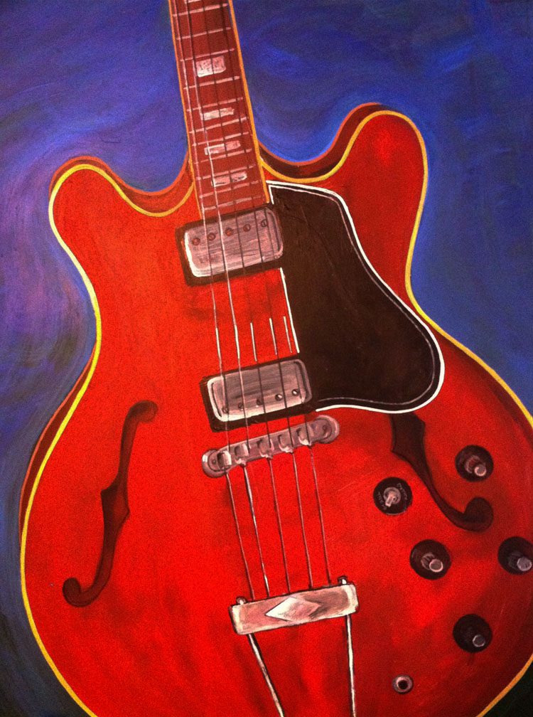 Gibson Guitar - Acrylic on Canvas 2011