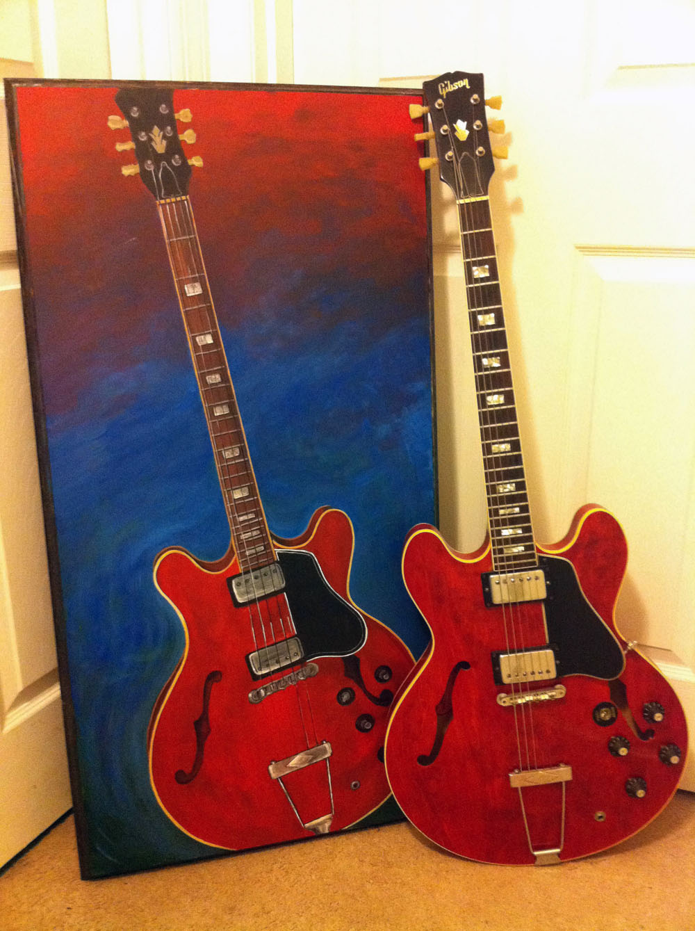 Gibson Guitar - Acrylic on Canvas 2011