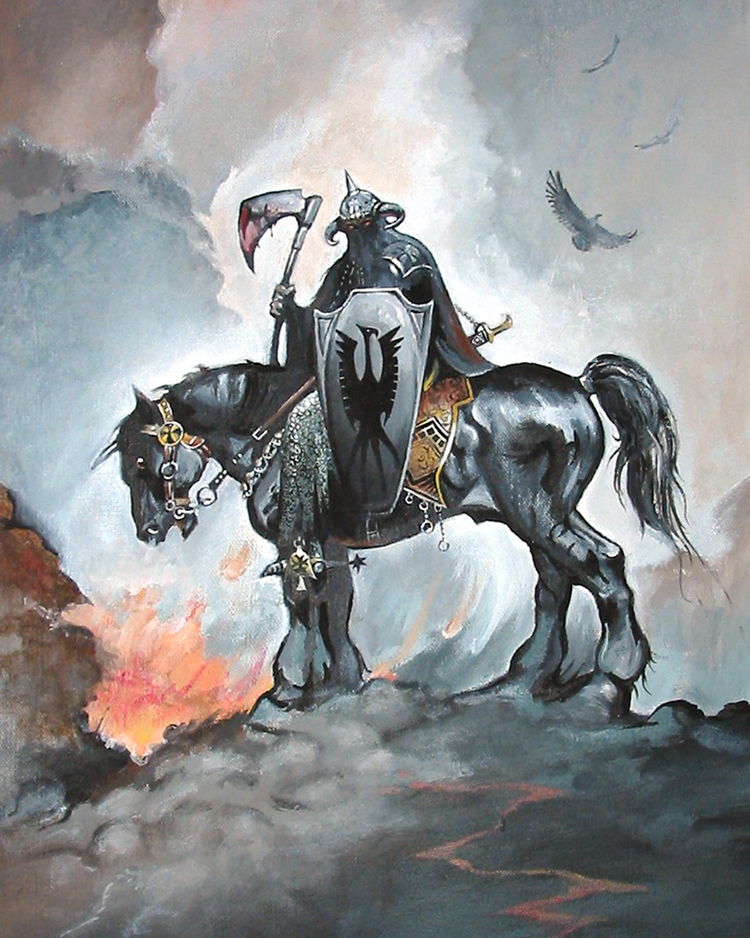 evil horse acrylic 1992