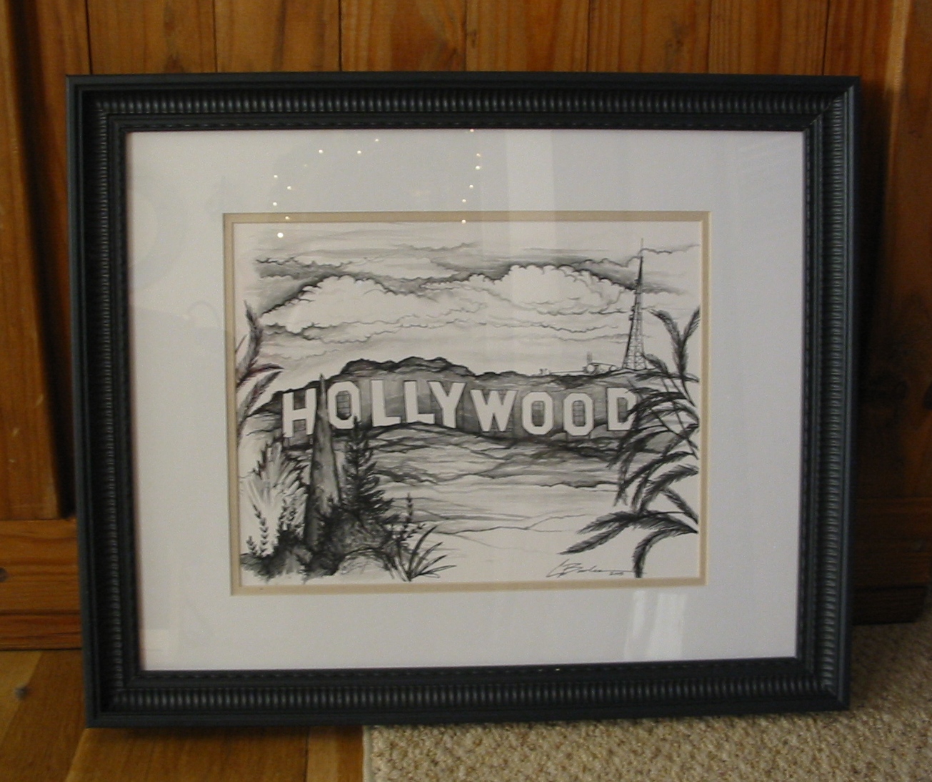 hollywood watercolor/ink 2003