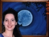 Dawn M. with moon painting 2002