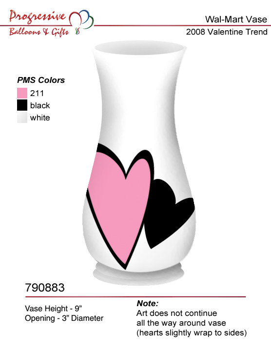 Hearts Valentine Vase Design 2007