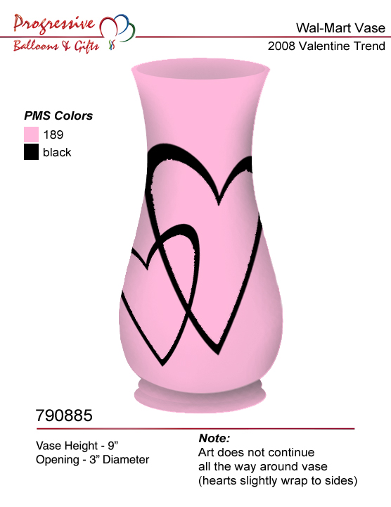Hearts Valentine Vase Design 2007