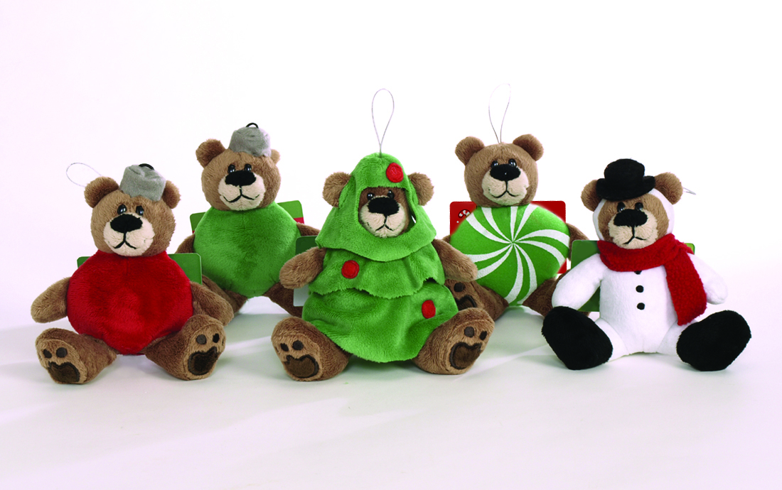 Plush Ornament Bears Product Sample