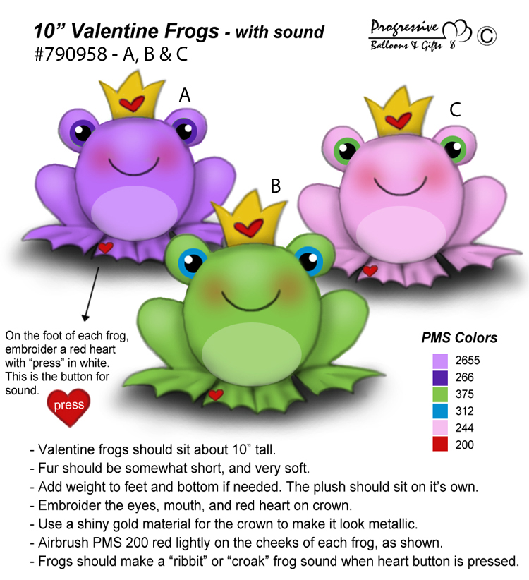 Valentine Frogs - Plush Design 2008