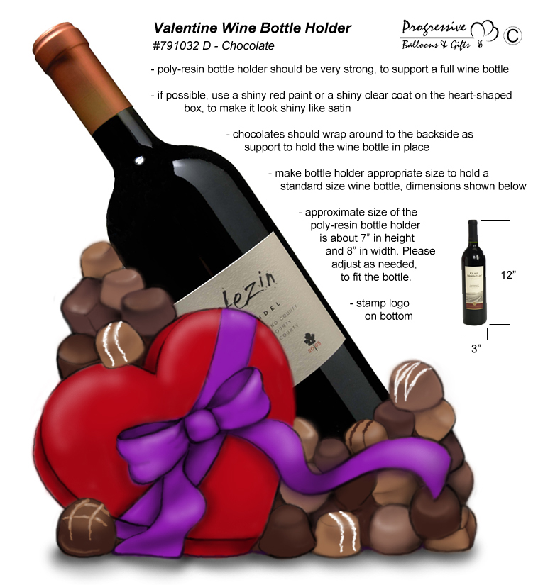 Valentine chocolates wine bottle holder design 2008