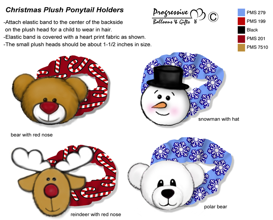 Plush Ponytail Holders Design