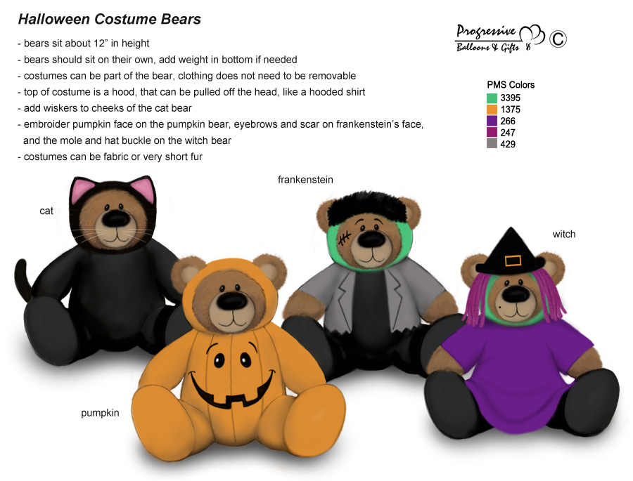 Plush Costume Bears Design