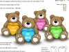 Plush Heart Bears Design
