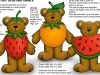 Plush Scented Fruit Bears Design