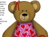 Plush Girl Love Bear Design