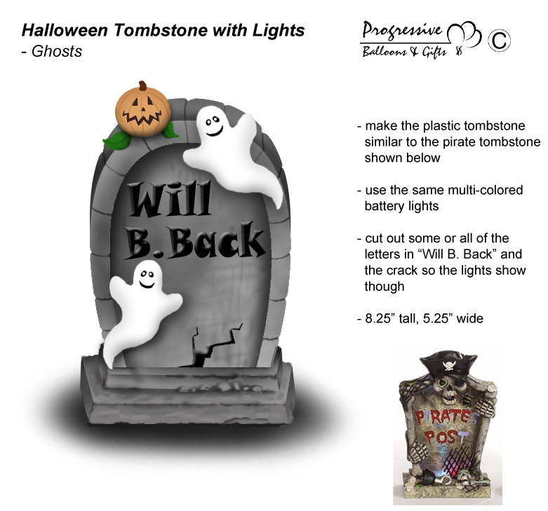 Ghosts Light-up Tombstone