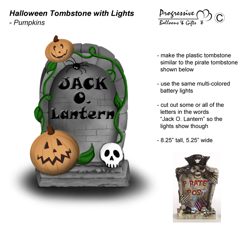 Pumpkins Light-up Tombstone
