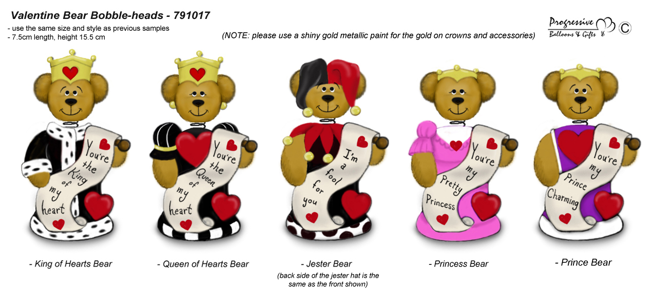 Valentine Bears Bobbleheads Design 2007