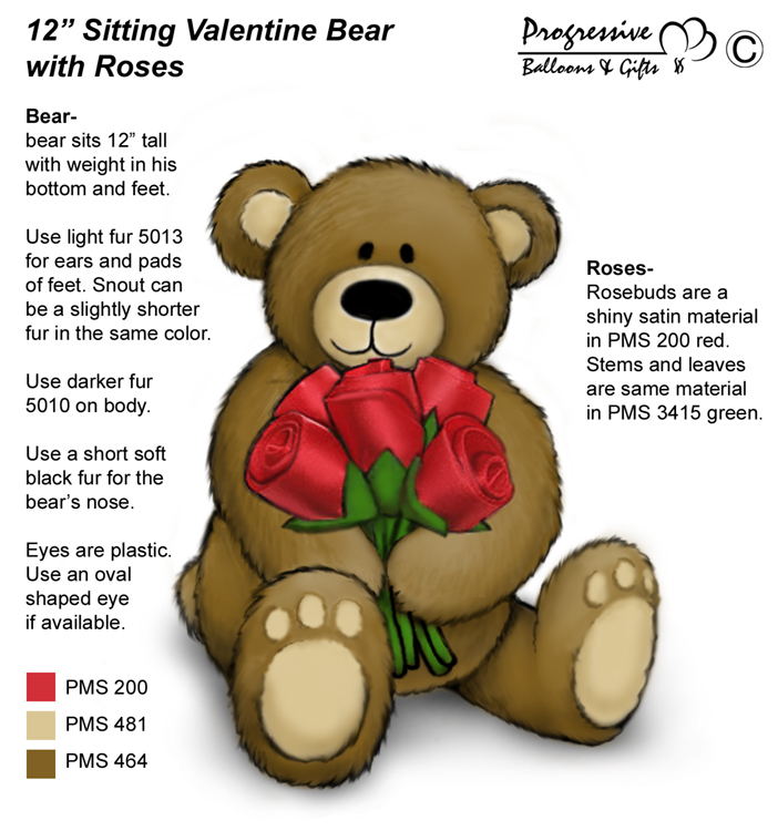 Plush Bear with Roses Design 2007