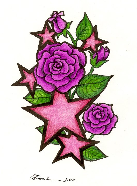 stars and roses