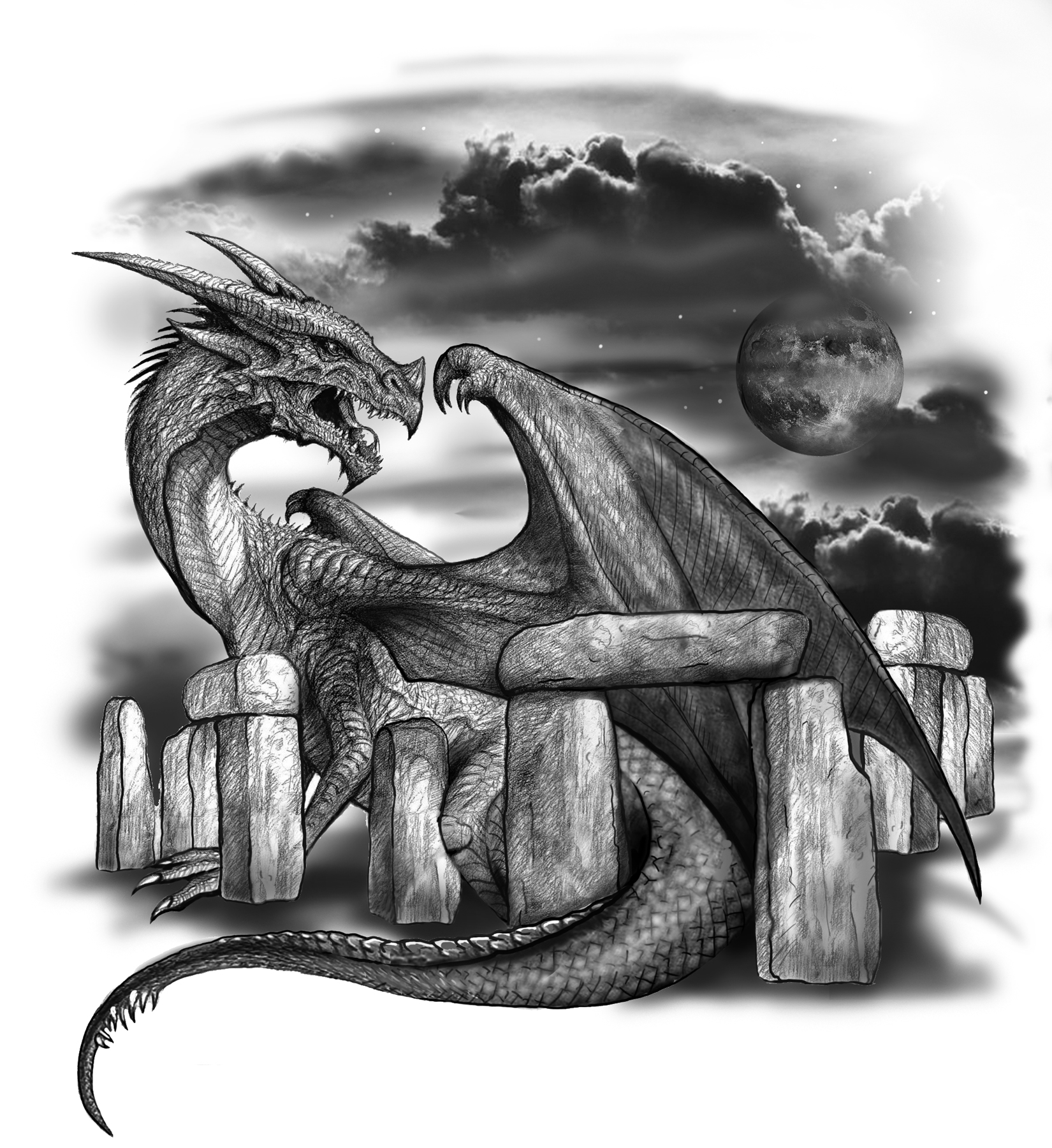 Dragon with Stonehenge 2016
